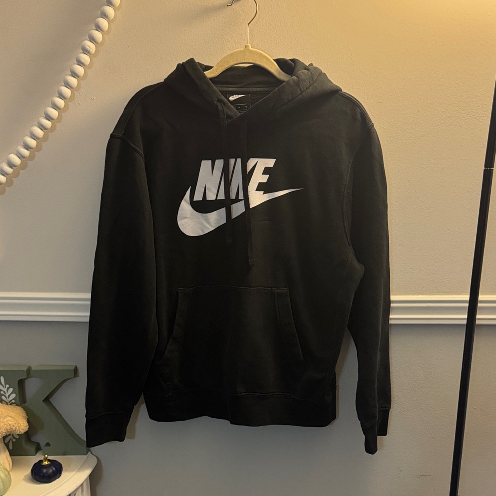 Nike Black Hoodie with White Logo
